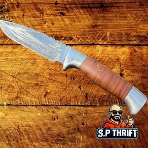 MOSSY OAK Fixed Blade Knife Hunting Outdoor Survival Plain Edge Serrated Spine